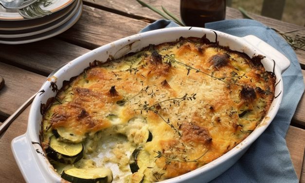 Gratin de courgettes au chèvre et aux herbes de Provence (Régime méditerranéen)