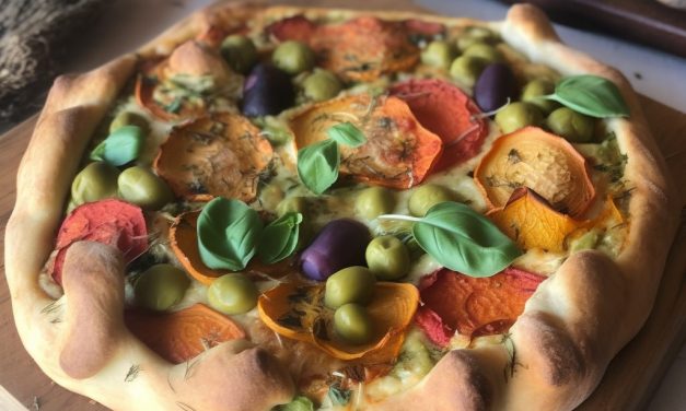 Pizza aux légumes et à la pâte de chou-fleur (Régime sans gluten et sans lactose)