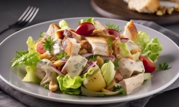 Salade César au poulet version allégée (Régime hypocalorique)